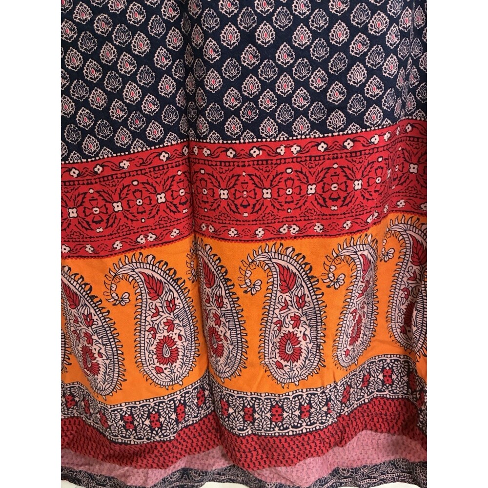 Beach Lunch Lounge Indigo Saffi Boho Dress Shift Women XXL Tassel Tunic Mini - Picture 2 of 6